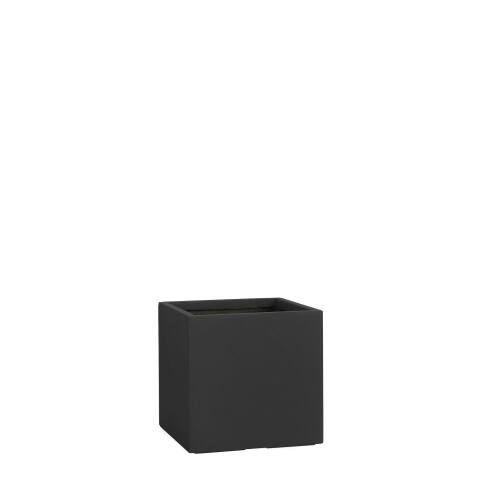 Eckiger Pflanzkübel Modell Cube 23x23cm in anthrazit schwarz