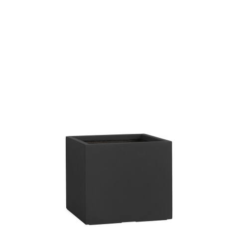 Eckiger Pflanzkübel in anthrazit schwarz Modell Cube 30x34cm