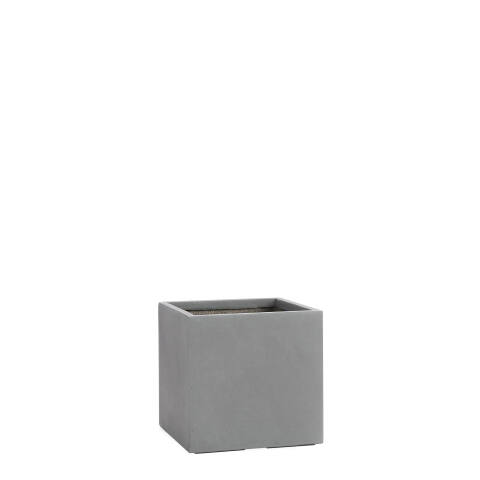 Eckiger Pflanzkübel Modell Cube 23x23cm in der Farbe grau