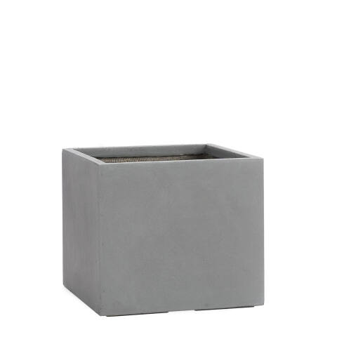 Eckiger Pflanzkübel kubisch 45x55cm in grau betongrau Frontalansicht