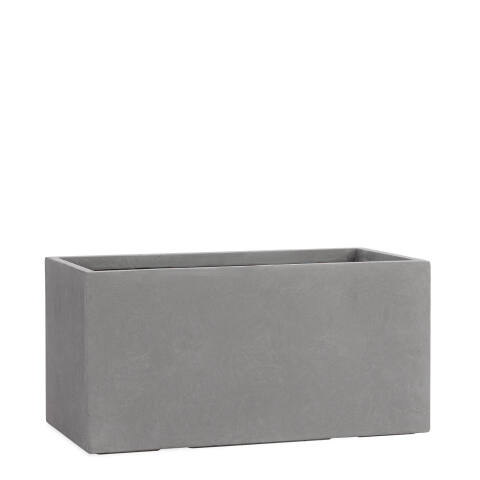 Pflanzkübel rechteckig 80cm breit Modell Tub in beton grau