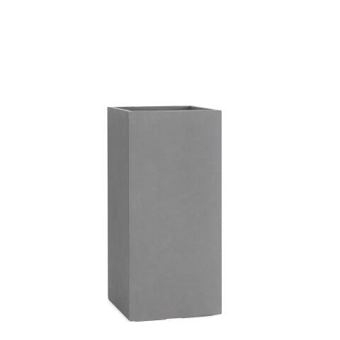 Pflanzkübel Modell Tower 50cm hoch in der Farbe grau betongrau