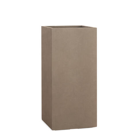 Hoher Pflanzkübel Modell Tower 60cm in taupe braun