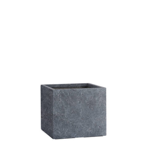 Eckiger Pflanzkübel in Schieferoptik und Lavaoptik lava anthrazit Modell Cube 30x34cm