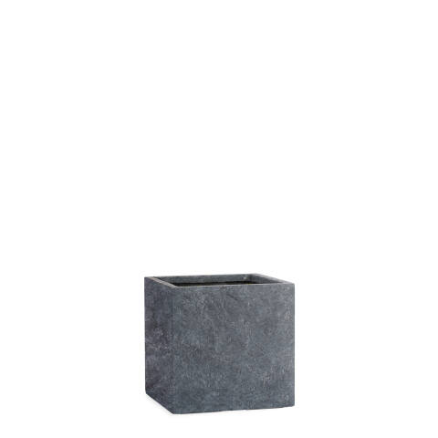 Quadratischer Pflanzkübel Modell Cube 23x23cm in Schieferoptik und Lavaoptik lava anthrazit