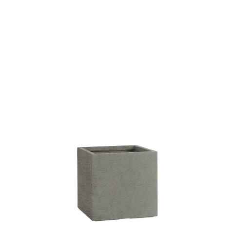 Quadratischer Pflanzkübel Modell Cube 23x23cm in Schieferoptik und Lavaoptik lava grau