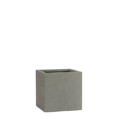 Pflanzkübel eckig Modell Cube 28x28cm in Schieferoptik und Lavaoptik lava grau
