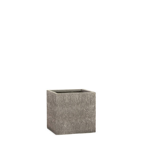 Quadratischer Pflanzkübel Modell Cube 23x23cm in der Farbe wood grau