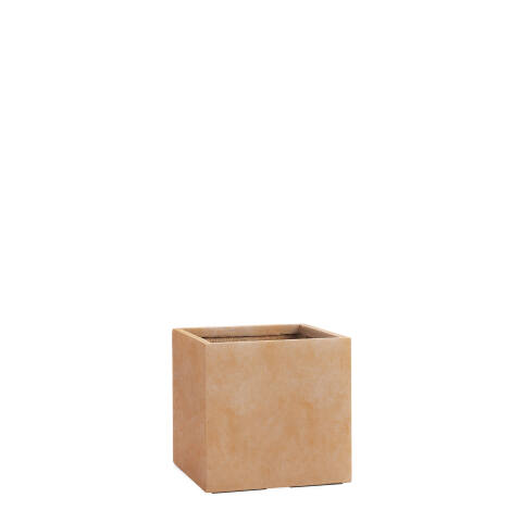Quadratischer Pflanzkübel Modell Cube 23x23cm in der Farbe terrakotta