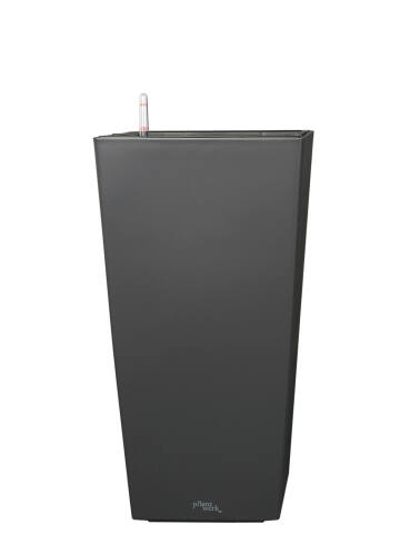 Kunststoff Pflanzkübel mit Bewässerungssystem Modell Square 55cm hoch in der Farbe dunkelgrau anthrazit