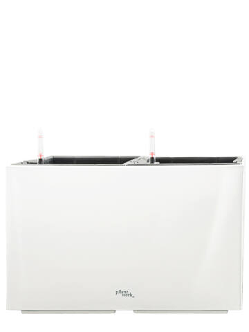 Kunststoff Pflanzkübel 56 cm lang mit Bewässerungssystem in der Farbe shiny weiß Modell Tub