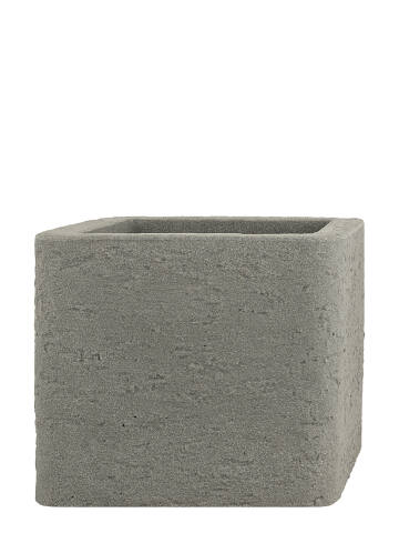 Pflanzkübel eckig Modell Cube 50x50cm in Schieferoptik und Lavaoptik lava grau