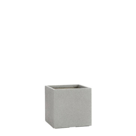 Quadratischer Pflanzkübel Modell Cube 23x23cm in Granitoptik granit grau