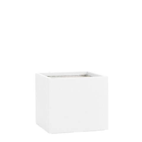 Pflanzkübel eckig Modell Cube 38x44cm in modernem weiß