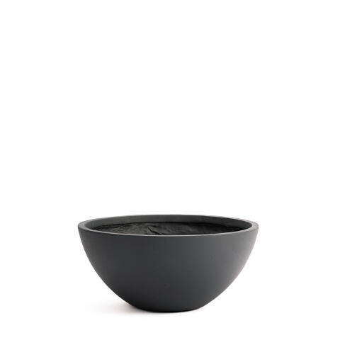 Pflanzschale Modell Bowl rund 36cm Durchmesser in der Farbe anthrazit schwarz
