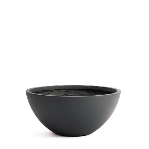 Runde Pflanzschale 45cm Durchmesser Modell Bowl in der Farbe schwarz anthrazit