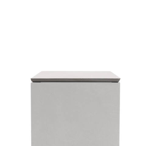 Eckiger Pflanzkübel Deckel in 28x28cm zur Auflage auf Pflanzsäulen in Betonoptik grau